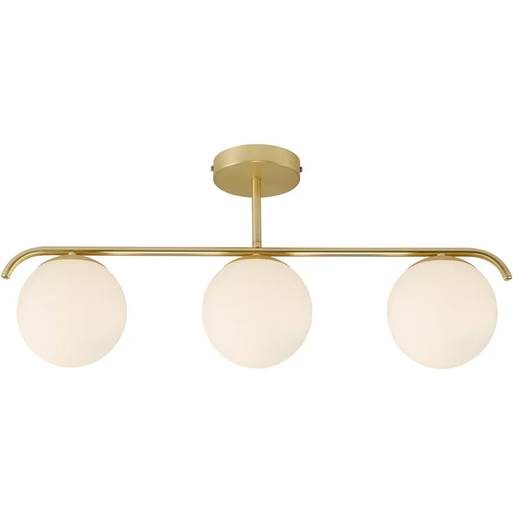 Nordlux GRANT Deckenleuchte Messing, opal weiß E14 dimmbar 69,3x14,5x29,23cm