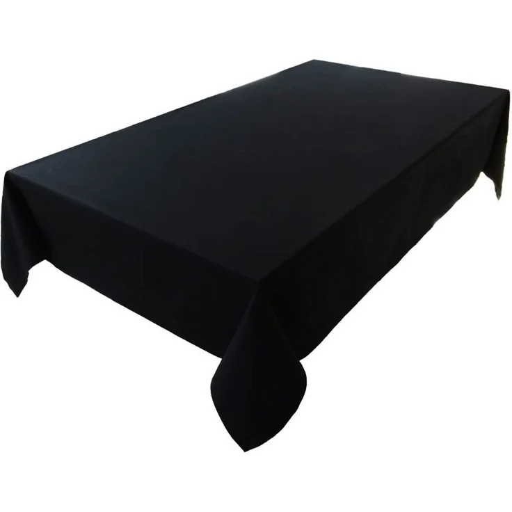 Hochwertige Tischdecke Tischwäsche aus 100% Baumwolle Kollektion Konzept, Farbe & Größe wählbar (Tischdecke - 150x300 cm, Schwarz)