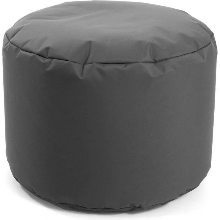 mokebo Pouf Der Ruhepouf (für Garten & Balkon), Sitzhocker Outdoor, Fußhocker, Hocker & Sitzkissen rund Anthrazit