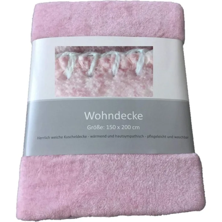 Kuscheldecke Wohndecke 150 x 200 cm Rosa