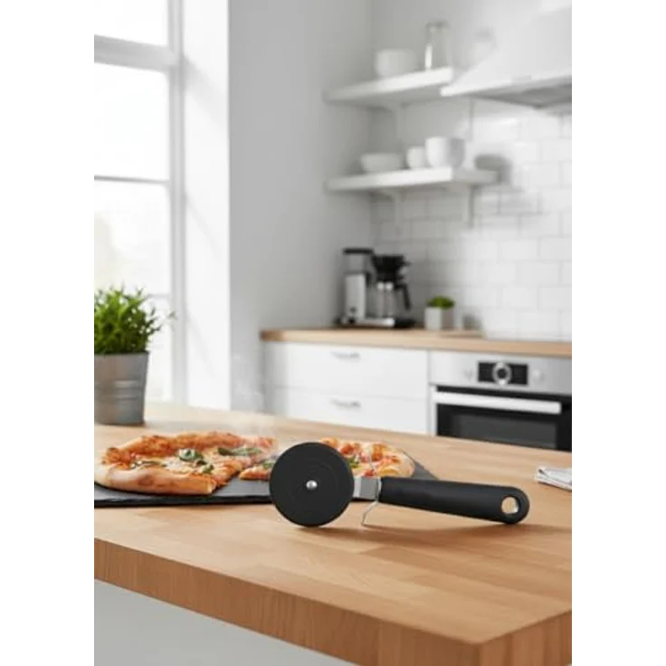 GastroMax Pizzaschneider – Pizzaschneider aus lebensmittelechtem Edelstahl/Cutter für Pasta und Teigwaren mit rutschfestem, ergonomischem, BPA-freiem Griff und Klingenschutz – Küchenartikel – Bild 4