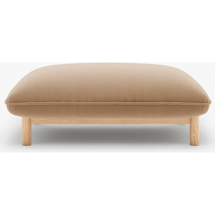 Micadoni Ada Pouf Samt Casino Mandelbeige