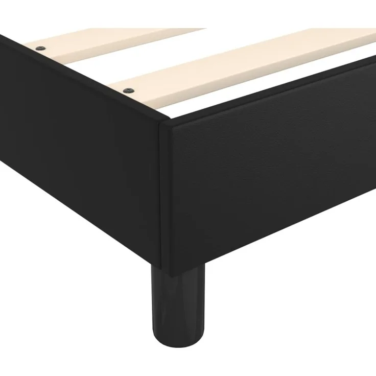 vidaXL Boxspringbettgestell Schwarz 160x200 cm Kunstleder 3121053