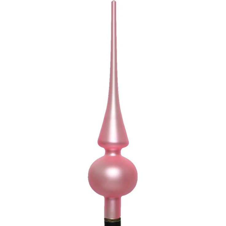 Kaemingk Christbaumspitze, Christbaumspitze Glas 26cm - Lippenstiftrosa matt