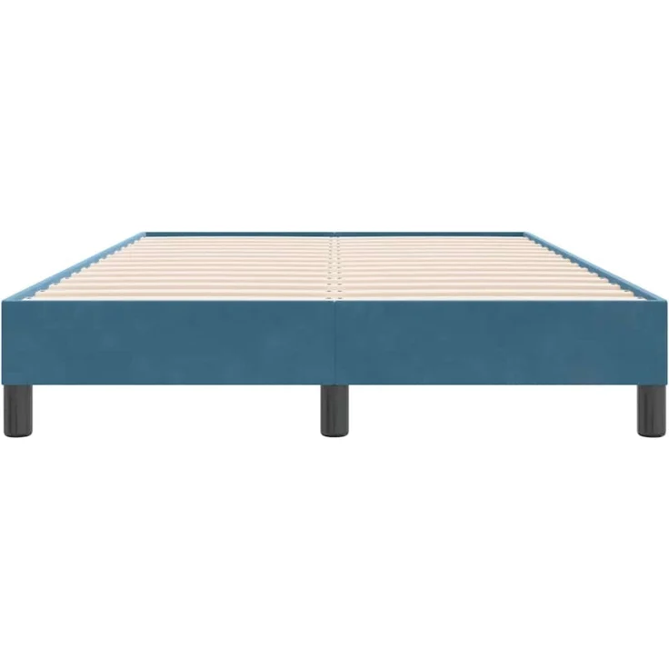 vidaXL Boxspringbett ohne Matratze Dunkelblau 120x220 cm Samt 3315871 – Bild 5
