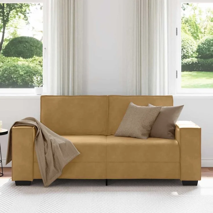 vidaXL 2-Sitzer-Sofa Braun 180x78x84 cm Samt 4105027 – Bild 2