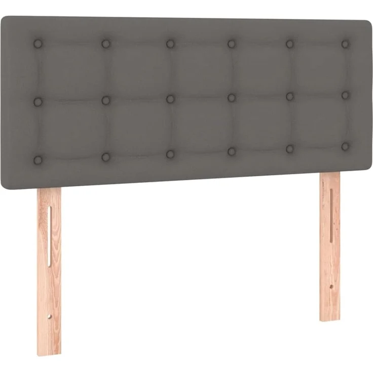 vidaXL LED Kopfteil Grau 90x5x78/88 cm Kunstleder 3121694