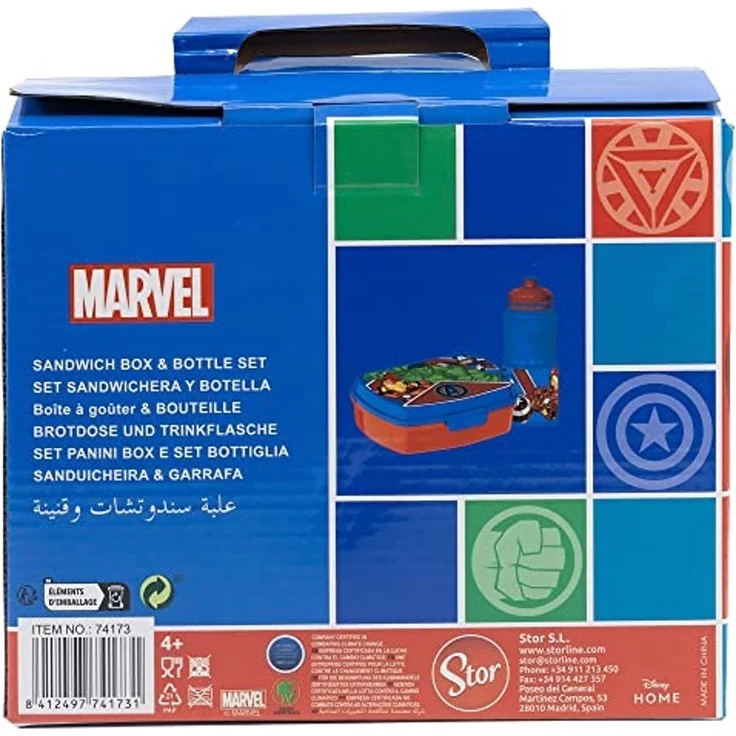 Pausen Set Marvel Avengers 2tlg. Brotdose und Trinkflasche Geschenkset – Bild 3