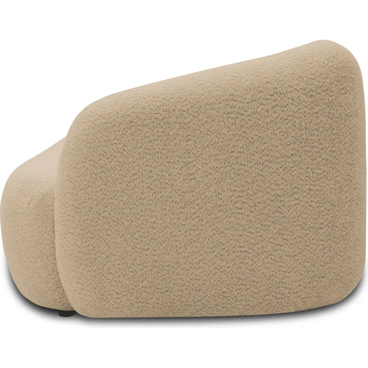 DOMO. collection Recamiere 700013, Liege mit Zierkissen, oval, Füße mit Filzgleitern, Chaiselongue, Sofa, Polstergarnitur, 183 x 105 x 75 (BxTxH), braun (taupe) – Bild 5