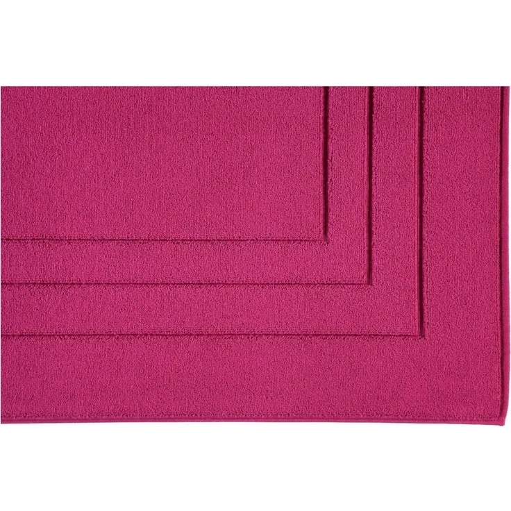 Vossen Badematte Feeling, Höhe 10 mm, beidseitig nutzbar, fußbodenheizungsgeeignet, Baumwolle, quadratisch, Badteppich, Uni-Farben, mit Bordüre, Hoch-Tief Effekt, reine Baumwolle – Bild 3