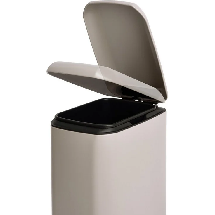 SVITA Mülleimer TS12 Edelstahl Treteimer 12L mit Soft-Close, verschiedene Farben, Treteimer, 12L, Softclose-Funktion, Stahl pulverbeschichtet, Taupe – Bild 3