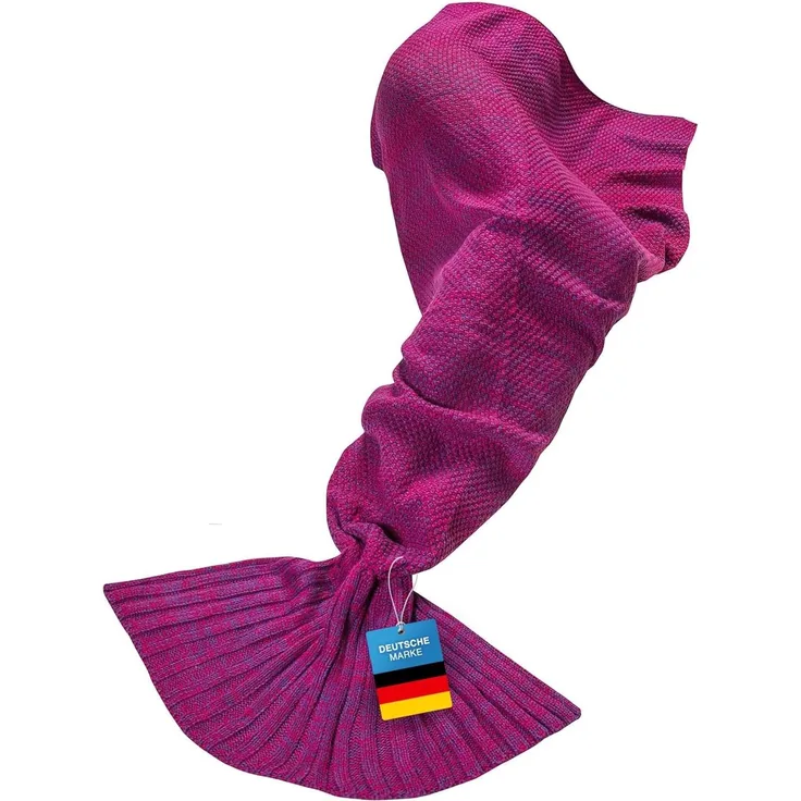 Wohndecke Meerjungfrau Kuscheldecke, Feluna, Wolldecke Flossen-Decke