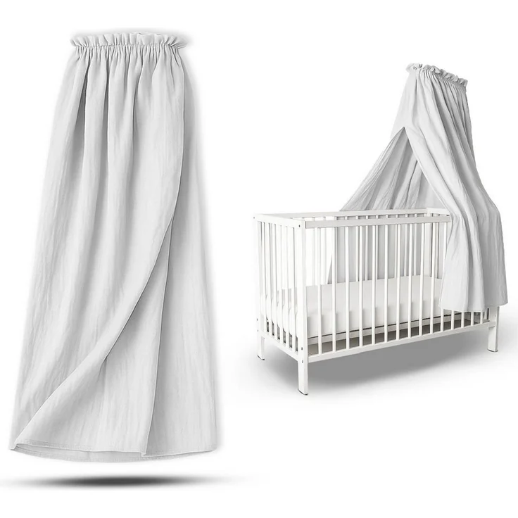 Babykajo Betthimmel Stoff + Ständer (Set, 1-tlg, in verschiedenen Varianten), Betthimmel Ständer mit Betthimmel für Babybetten – Bild 5