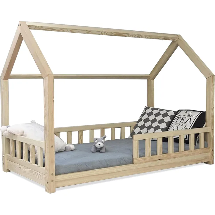Best For Kids Hausbett 90x200 inkl. Matratze und Rausfallschutz