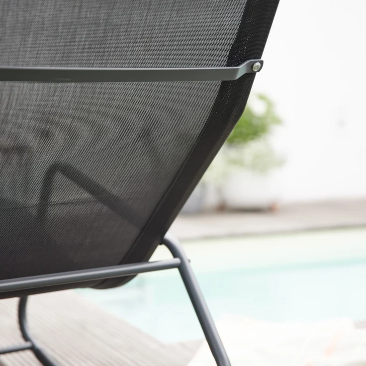 SIENA GARDEN 'Aliano' Schaukelliege mit Kissen, Black – Bild 9