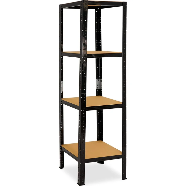 shelfplaza BLACK 200x60x60 cm Schwerlastregal in schwarz mit 4 Böden und 175 kg Traglast pro Boden – Bild 1
