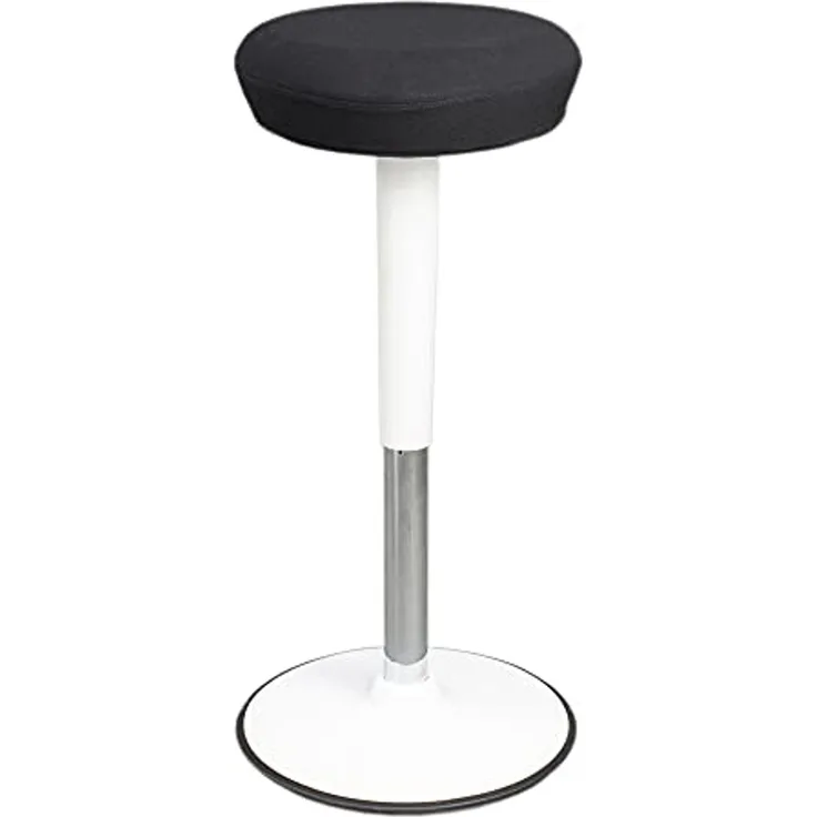 Selsey Trobber - Barhocker / Küchenhocker mit Swing-Effekt, ergonomisch, höhenverstellbar 60 - 85 cm (Schwarz)