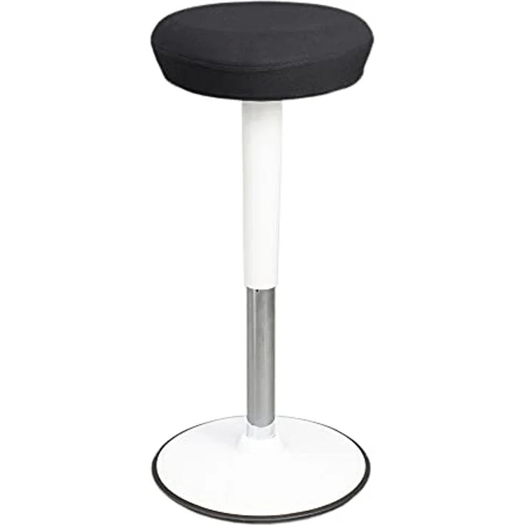 Selsey Trobber - Barhocker / Küchenhocker mit Swing-Effekt, ergonomisch, höhenverstellbar 60 - 85 cm (Schwarz) – Bild 1