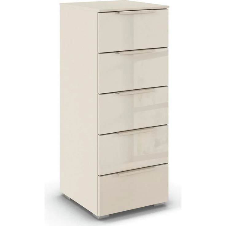 rauch Schubkastenkommode Highboard Sideboard Kommode MONTCLAR Frontauswahl Dekor/Hochglanz/Glas (in 2 Breiten: 40 oder 80 cm / Höhe 100 cm, inkl. Soft-Close-Funktion), mit 5 geräumigen Schubladen, viele Griffvarianten MADE IN GERMANY – Bild 1