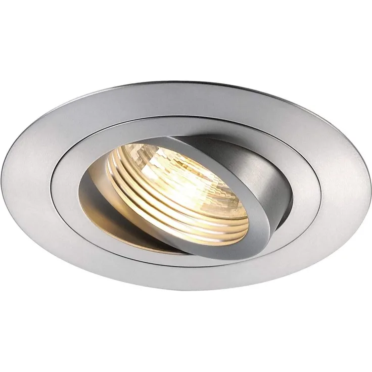 SLV No. 113446 NEW TRIA XL ROUND GU10 Downlight alu brushed max. 50W inkl. Clipfedern