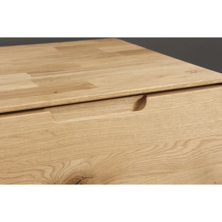 Hochkommode >KM-0663< 1 Tür, 1 Schub, 1 Boden, Kernbuche massiv geölt - 51x91x40cm (BxHxT) – Bild 3