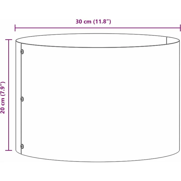 vidaXL Pflanzenring Schwarz 30 x 30 x 20 cm Kaltgewalzter Stahl 873592 – Bild 8
