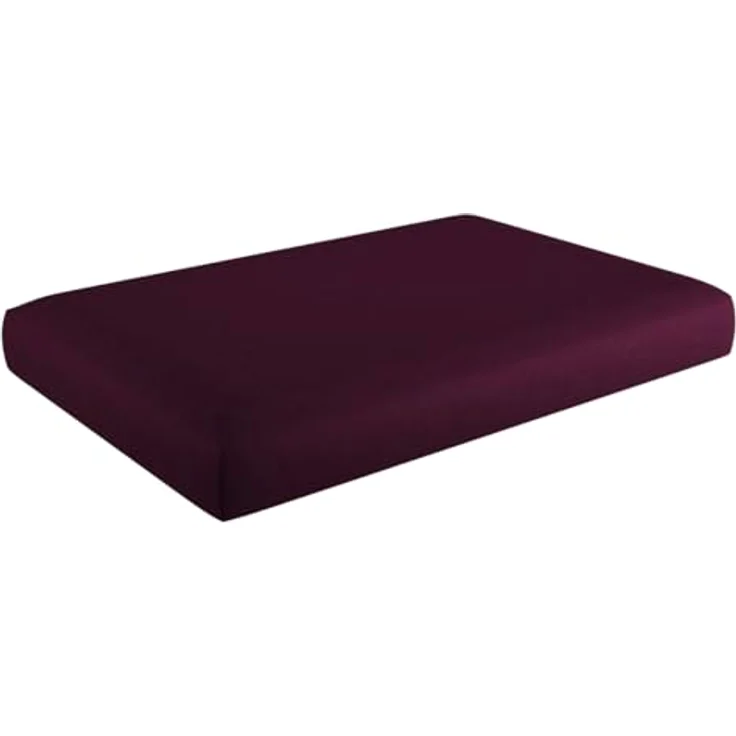 sunnypillow Palettenkissen mit abnehmbarem Bezug Kaltschaum Palettenauflage Palettenpolster Palettensofa Sitzkissen Rückenlehne Indoor Outdoor Sitzkissen 120 x 80 x 15 cm Violett – Bild 2