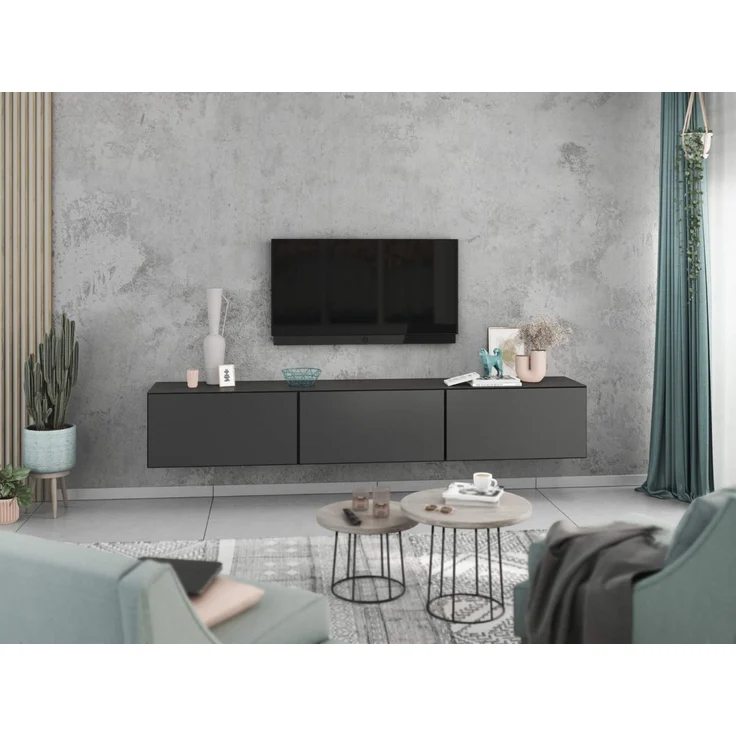 moebel-dich-auf Lowboard VARIANTO 4 (3 tlg, 228 cm breit, TV-Schrank bestehend aus 3 Schränken mit Klappe), stehend und hängend – Bild 5