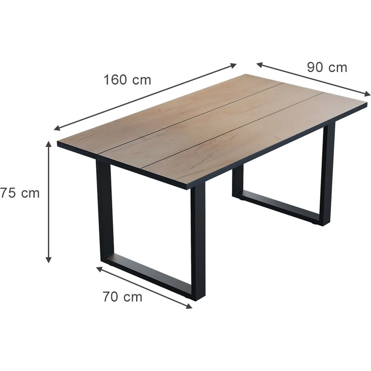 Esstisch Avido Goldkraft Eiche 160 x 90 cm Vicco – Bild 2