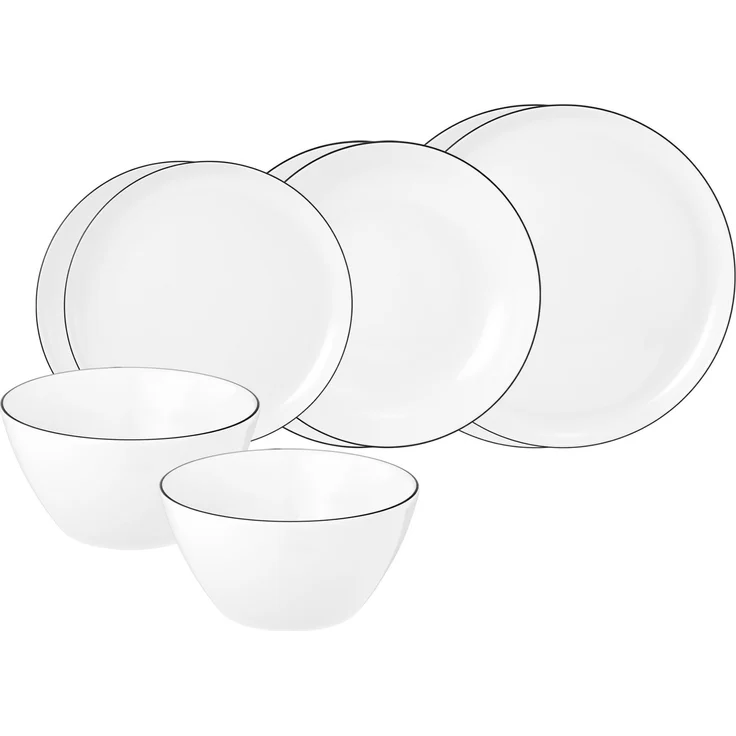Seltmann Weiden Lido Black Line Einsteiger-Set 8-teilig rund – Bild 1