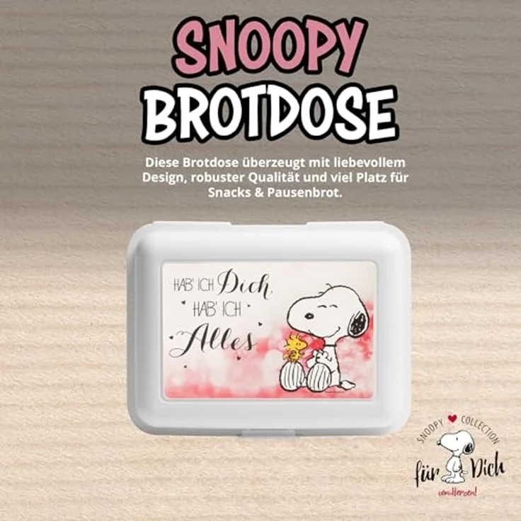 United Labels® Lunchbox Peanuts Snoopy - Hab ich Dich hab ich Alles, Kunststoff (PP) – Bild 2