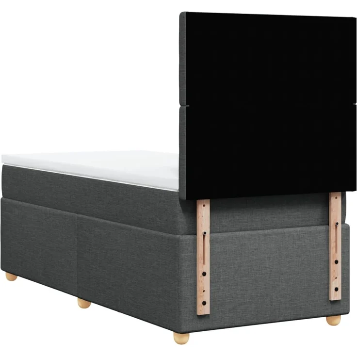 vidaXL Boxspringbett mit Matratze Dunkelgrau 90x190 cm Stoff 3293450 – Bild 8