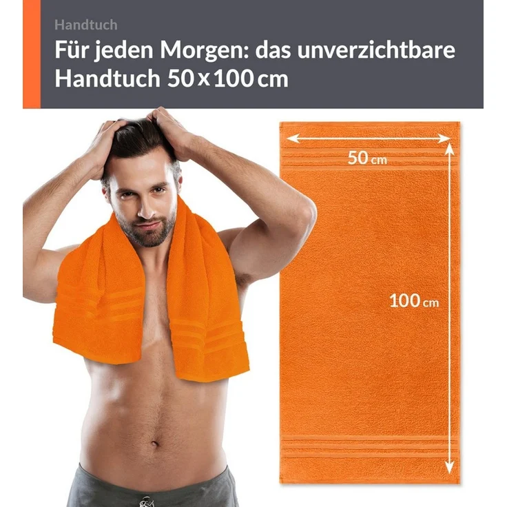 Lashuma Handtuch Set London Premium, Frottee (Set, 2-St), 50x100 cm, 100% Baumwolle, Made in Portugal – Bild 3