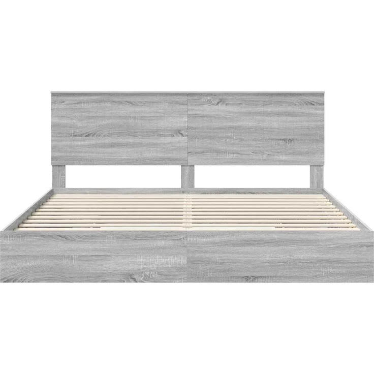 vidaXL Aufbewahrungsbett Graues Sonoma 200 x 200 cm Holzwerkstoff 3411178 – Bild 7