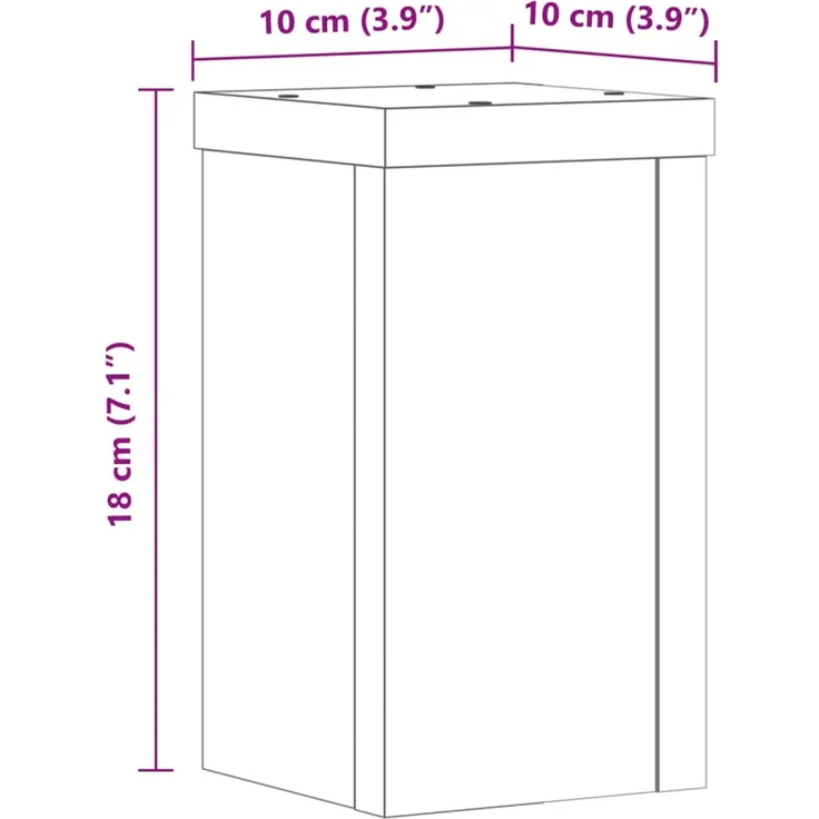 vidaXL Pflanzenständer 2 Stk. Altholz-Optik 10x10x18 cm Holzwerkstoff 852886 – Bild 10