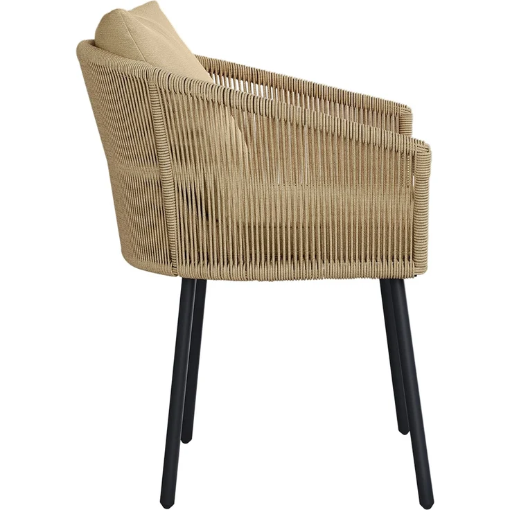 STEELSØN 'Nair' Polyrattan Gartenstuhl, 2er-Set, hellbraun, wetterfest & UV-beständig, Balkonstühle bis 160 kg belastbar, Gartensessel inkl. Kissen – Bild 13