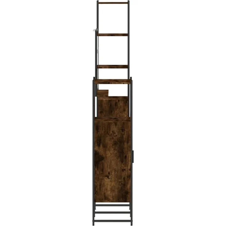 vidaXL 4-tlg. Badmöbel-Set Räuchereiche Holzwerkstoff 3214361 – Bild 6