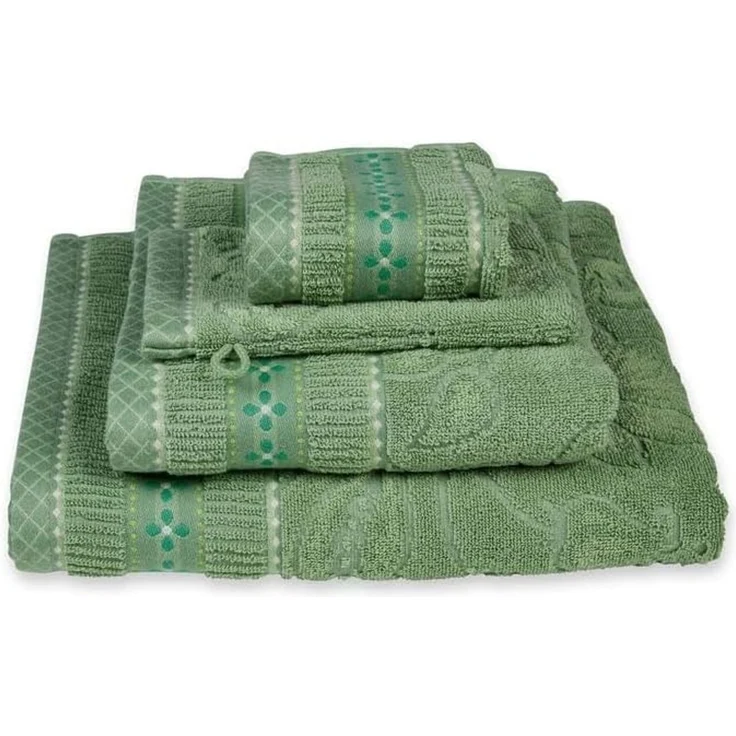 PiP Studio Handtuch Jasmin Jaquard Duschtuch green 70x140cm (1 Stück) bh, 100% Baumwolle (325901) – Bild 3