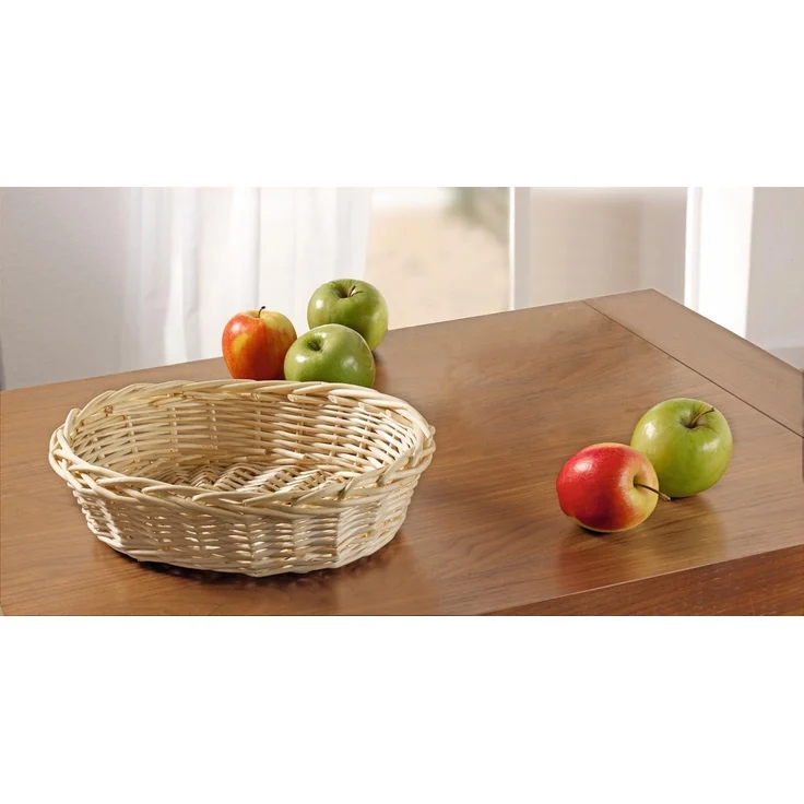 Schale Naturweiß oval Deko Aufbewahrung Obstschale Tisch Korb 32cm – Bild 3