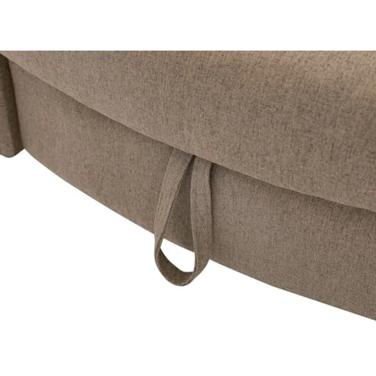 Vente-unique - PENELOPE Chaise longue Stoff Braun - B 80 cm x H 81 cm x L 160 cm – Bild 5