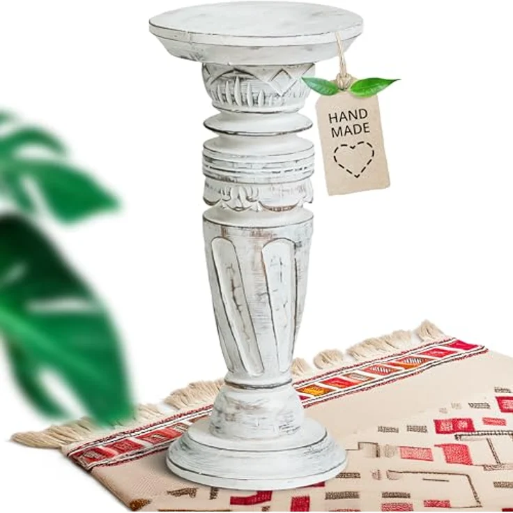 livasia Dekosäule Balinesische Säule aus Holz, Rotation, handgefertigt – Bild 2
