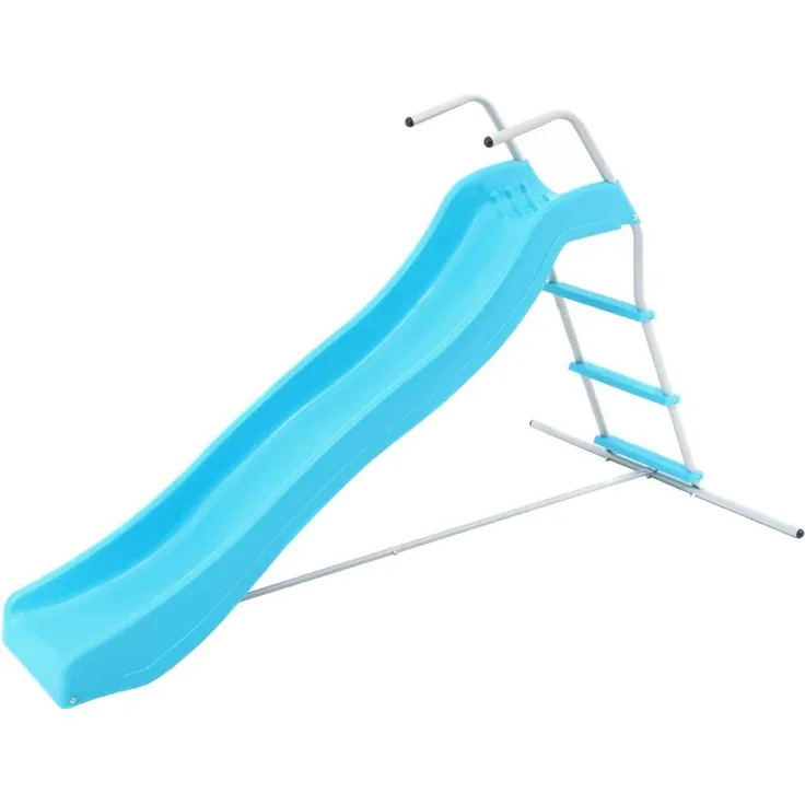 Hörby Bruk Hörby Bruck Kinderrutsche Mini (mit Leiter, Bahnlänge 177 cm, Bahnhöhe 85 cm, Farbe blau, für drinnen und draußen) 4074