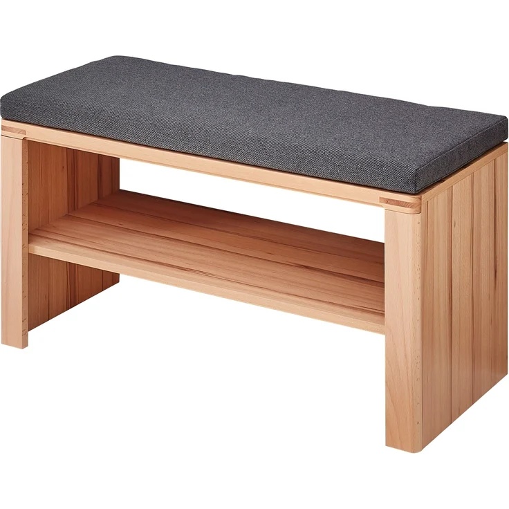 Garderoben-Set >Nature One< (2-teilig) in Kernbuche, teilmassiv - 90x158x40cm (B/H/T) – Bild 3