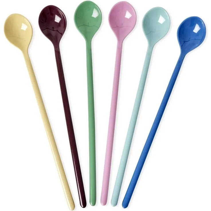 rice Dessertlöffel Rice Melamin Latte Löffel 6er Set - Classic Mix
