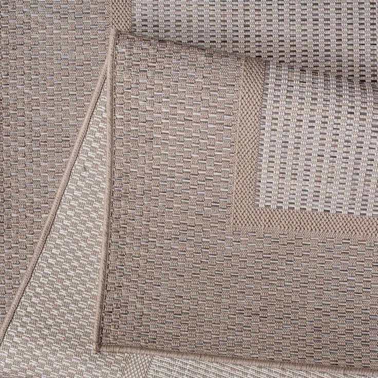 Paco Home In-& Outdoor Teppich Balkon Terrasse Küchenteppich Modernes Boho Ethno Muster, Grösse:133x190 cm, Farbe:Beige 7 – Bild 5