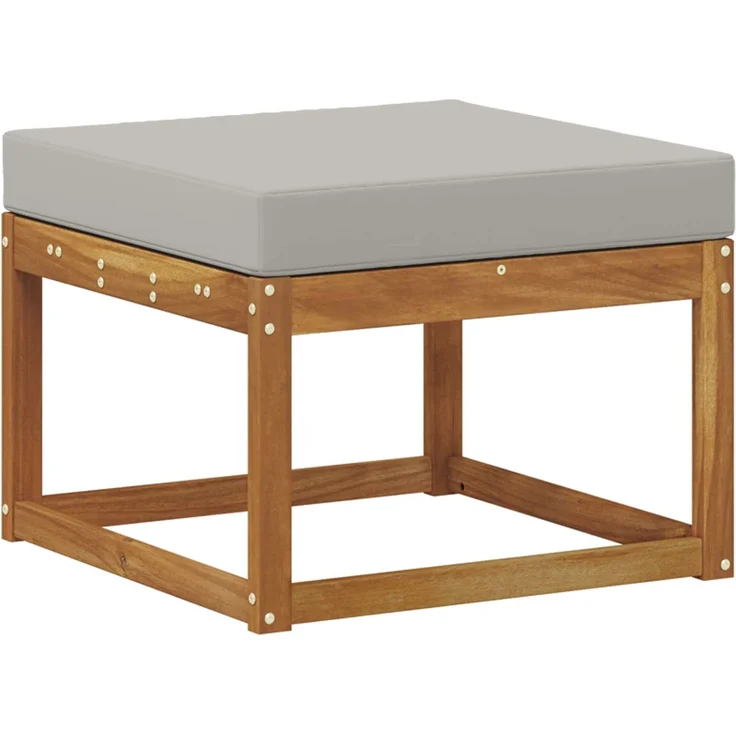 vidaXL Outdoor-Sofagarnitur 6 stk. 5-Sitzer Natur und Hellgrau 3385147 – Bild 4