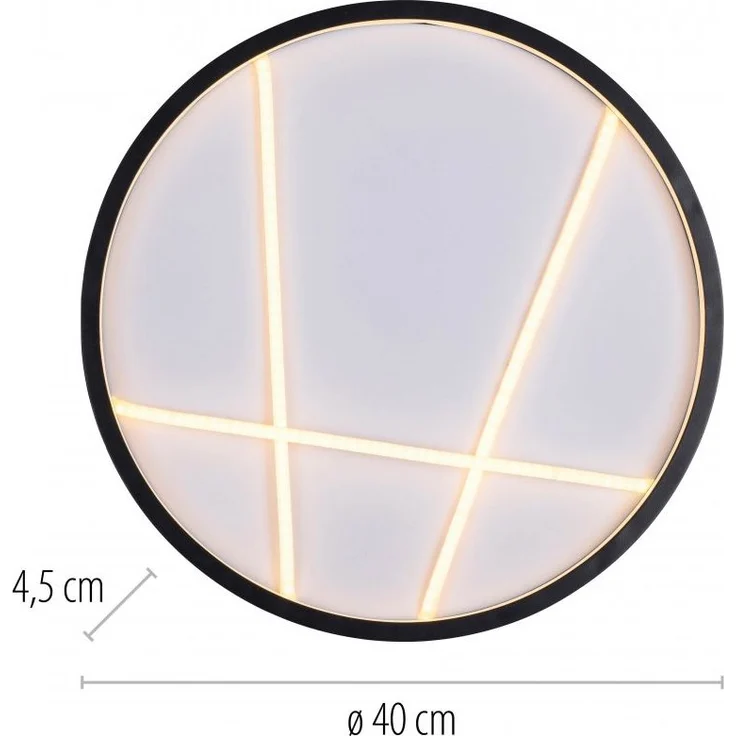 JUST LIGHT 14091-18 MIKADO Deckenleuchte rund schwarz 3000K – Bild 7