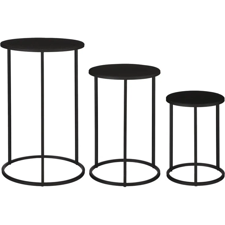 Mica Beistelltisch Quinty Ø 32 x H 50 cm schwarz – Bild 4