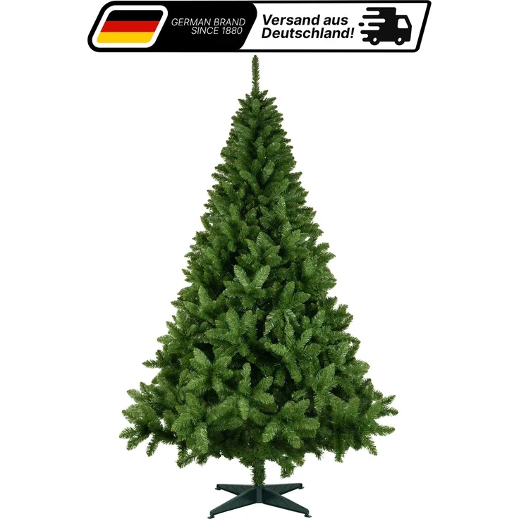 Aurelia Home Künstlicher Weihnachtsbaum 200 cm – PVC-Zweige, Kreuzständer – Bild 1