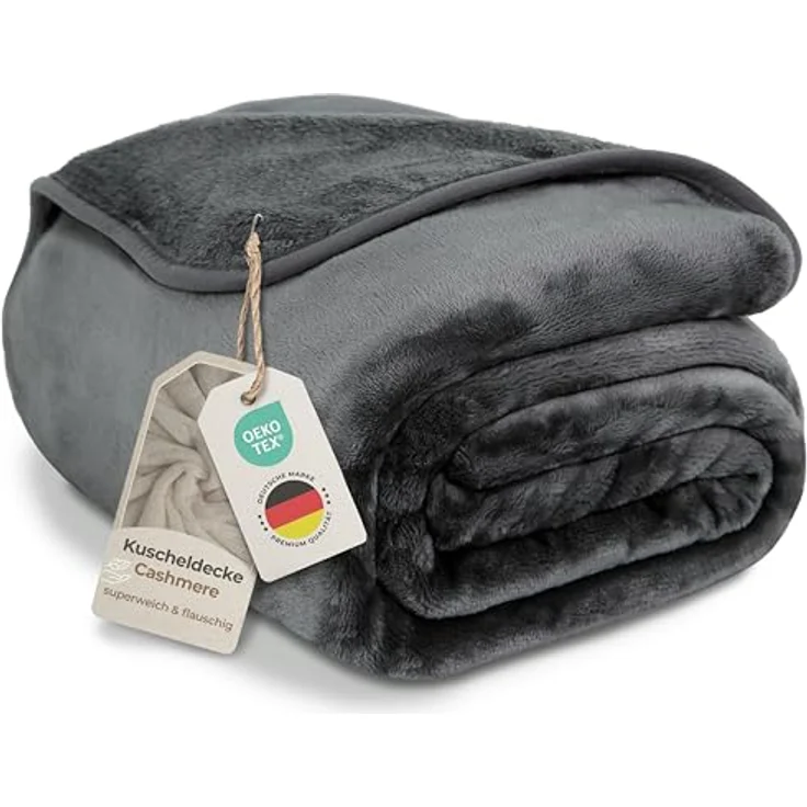 Wohndecke Cashmere-Feeling Kuscheldecke super weich & flauschig – Fleecedecke, Gräfenstayn, dicke & warme Sofadecke, Wohndecke & Tagesdecke - Überwurf Sofa, Couch – Bild 2